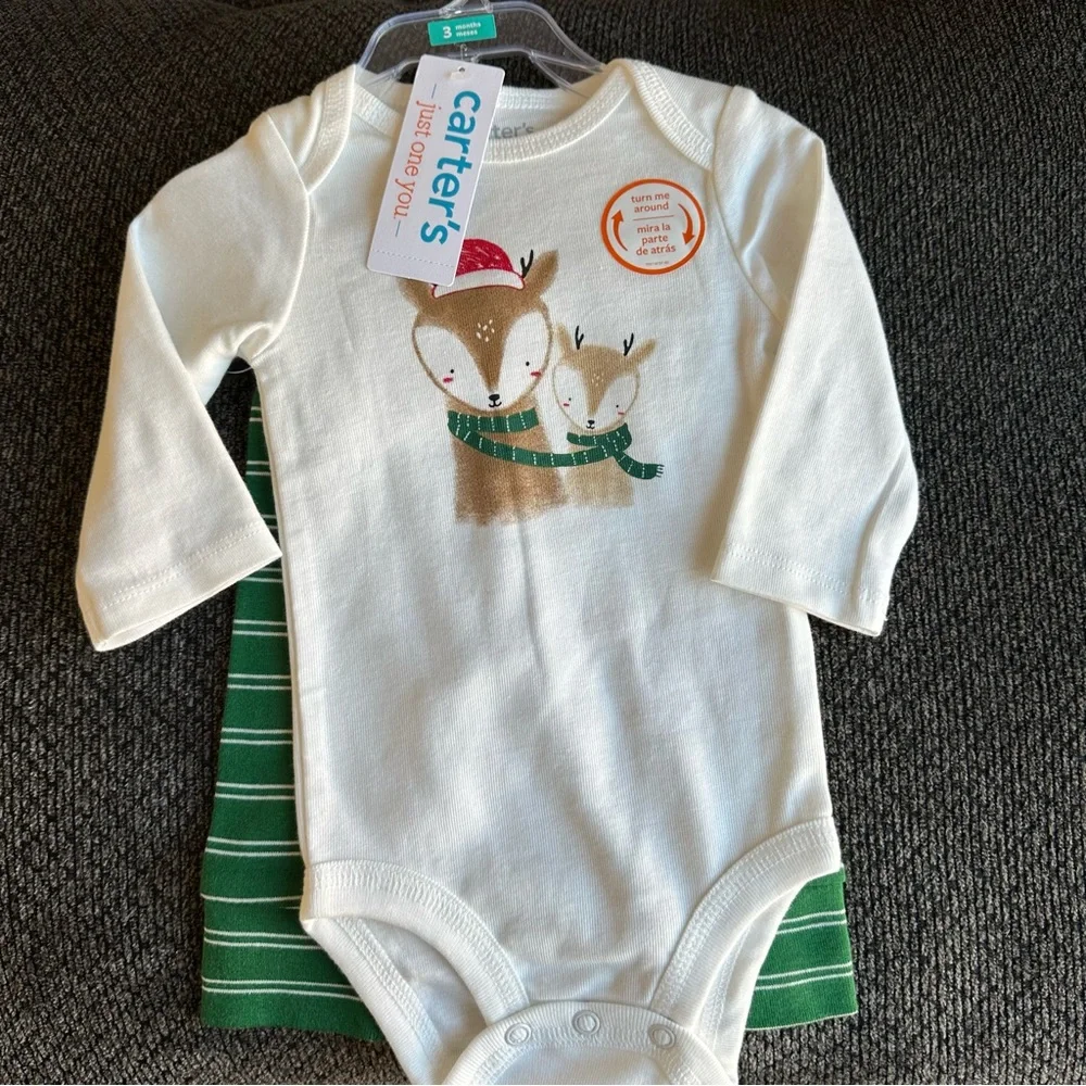 Carters 2 piece Christmas reindeer set